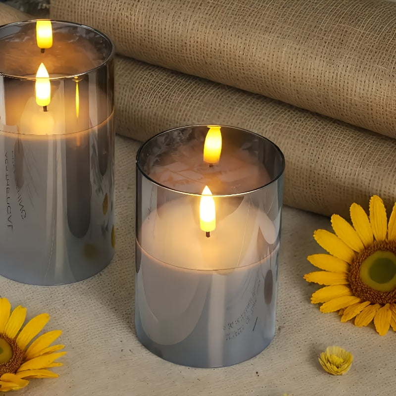 Modern Translucent Flameless LED Candle Set (3 Pack)