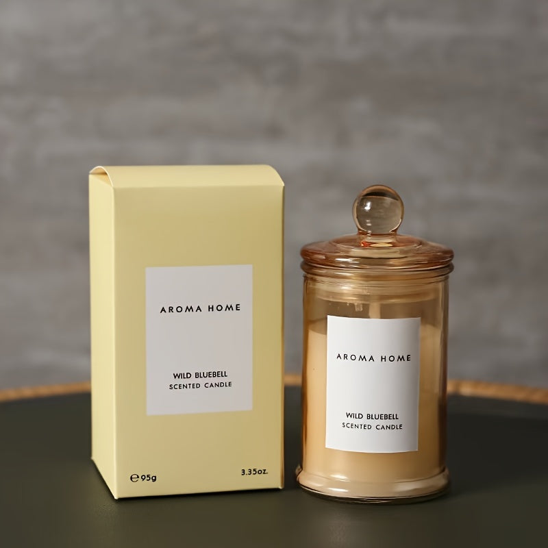 Cylindrical "AROMA HOME" Scented Candle Jars