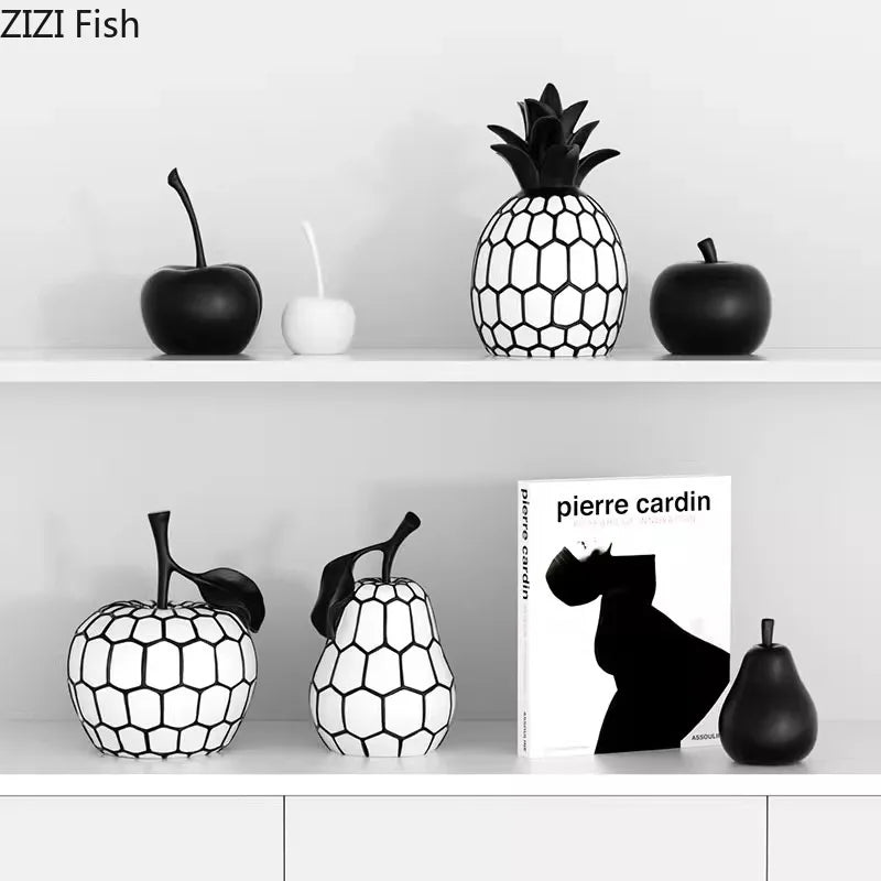 Striped Fruit Resin Sculpture