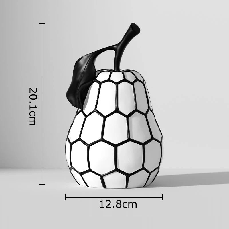 Striped Fruit Resin Sculpture
