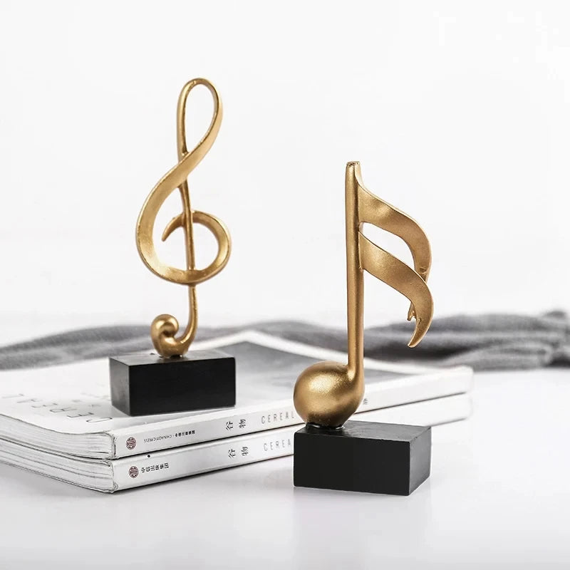 Golden Musical Note Figurine