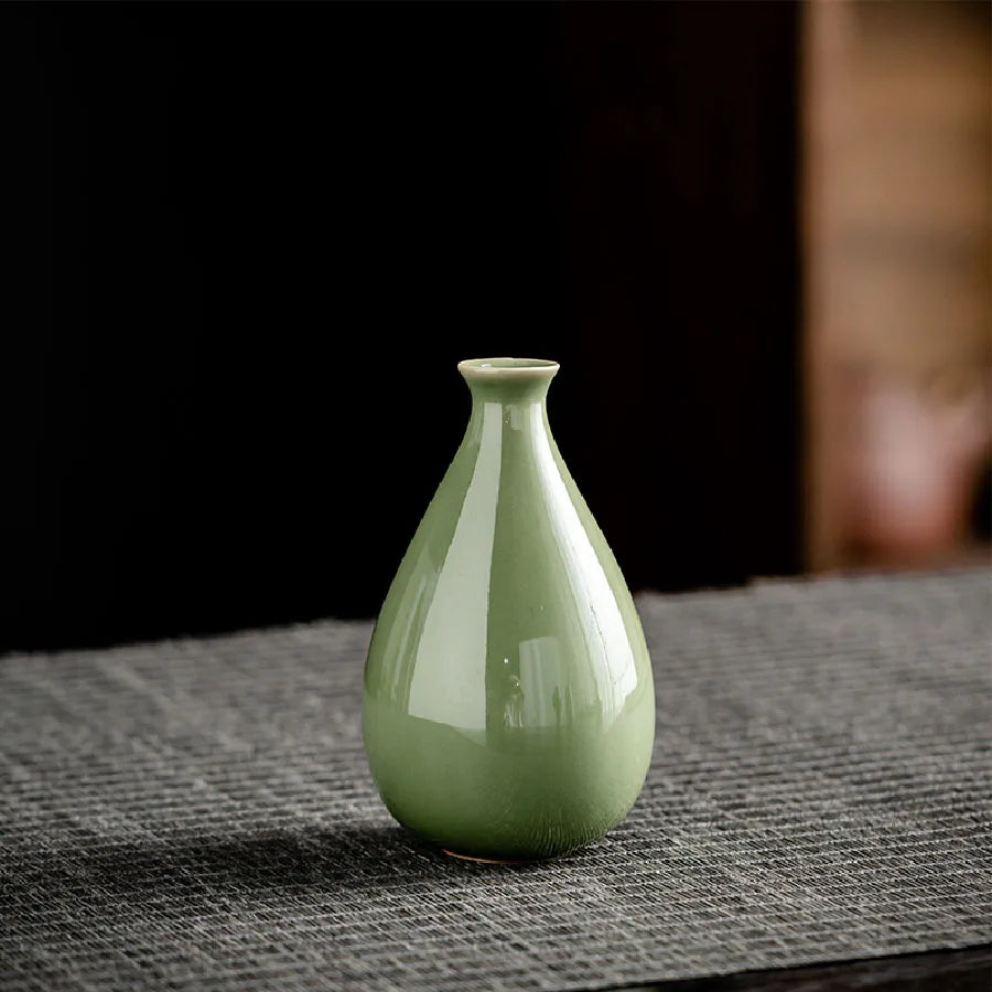 Simple Celadon Ceramic Vase Set