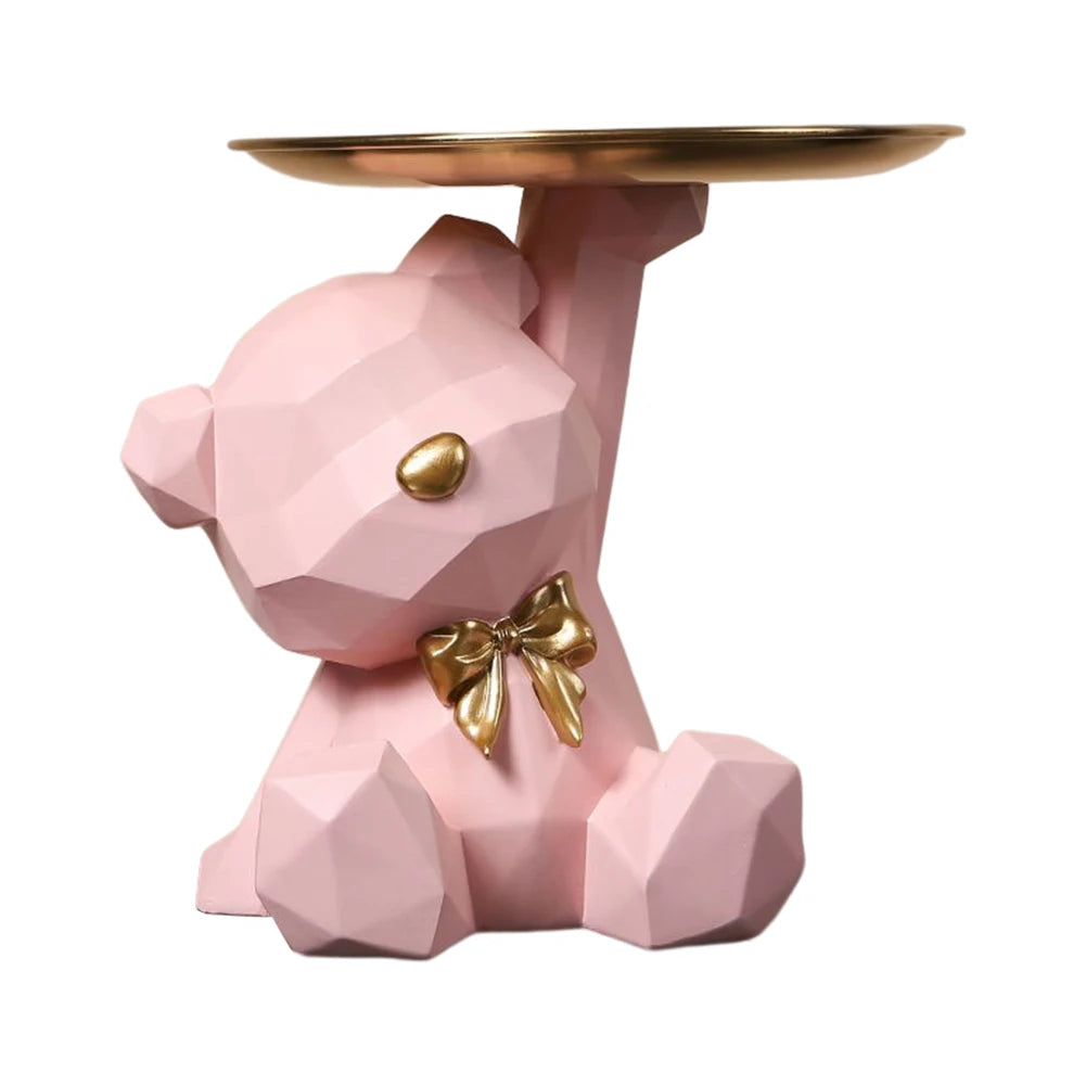 Geometric Bear Storage Figurine