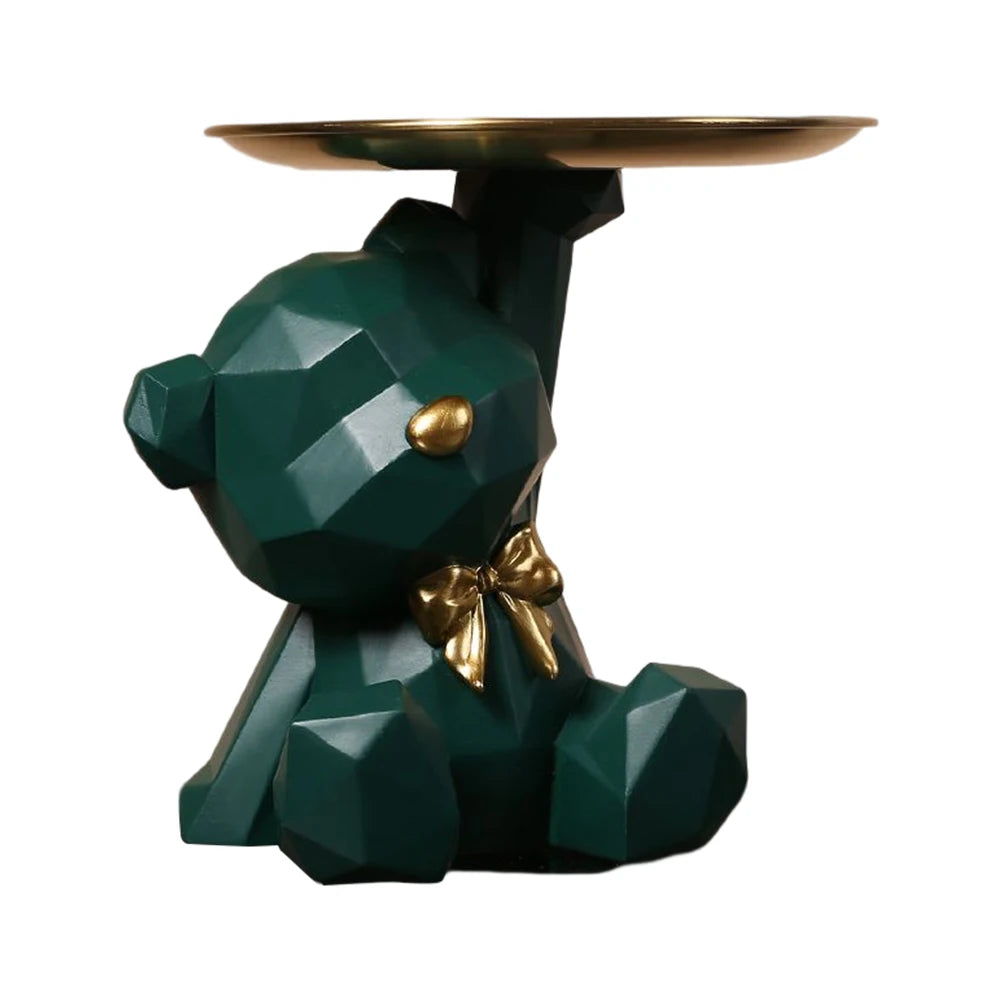 Geometric Bear Storage Figurine