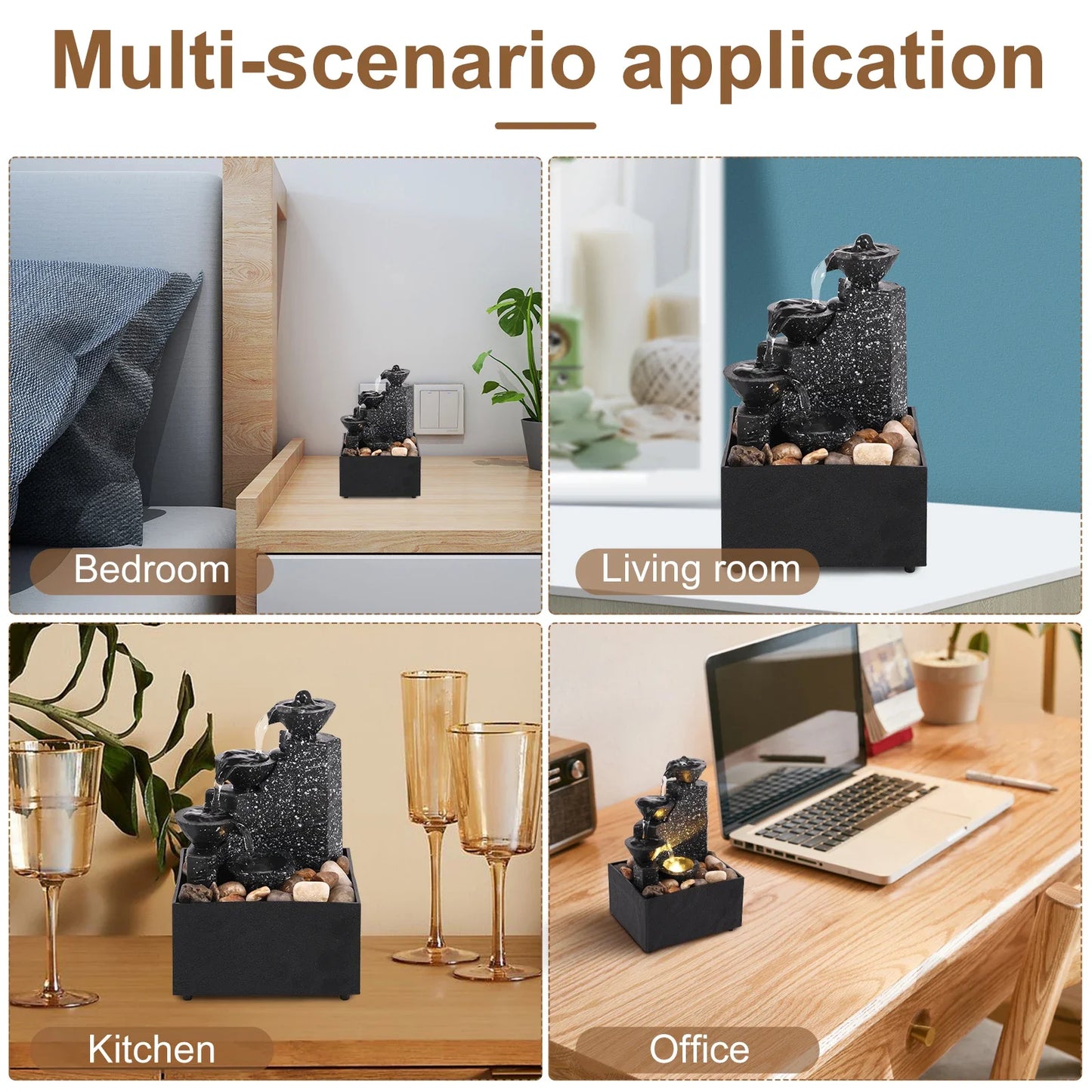 Calming Desktop Waterfall Fountain