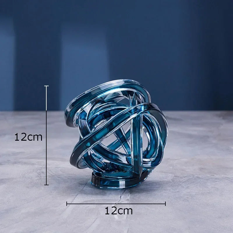 Twisted Coil Glass Chain Sculpture