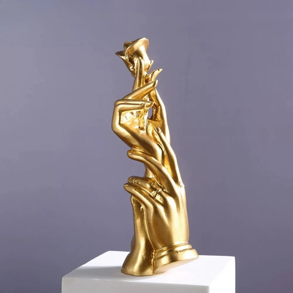 The Gift of Affection: Hand Holding Rose Figurine