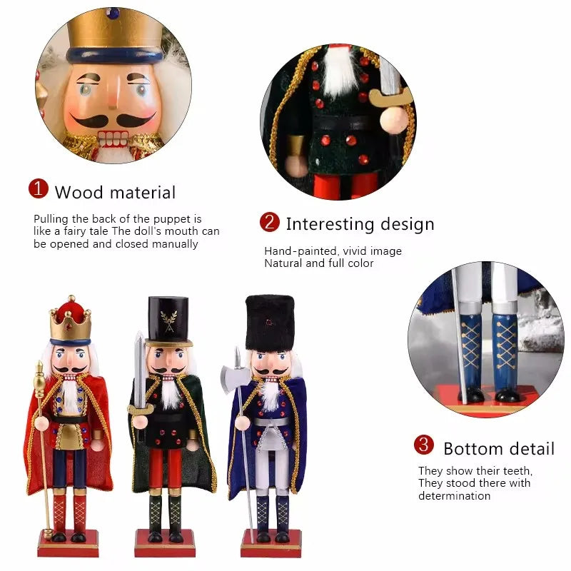 Royal Cloak Wooden Nutcracker Christmas Figurine
