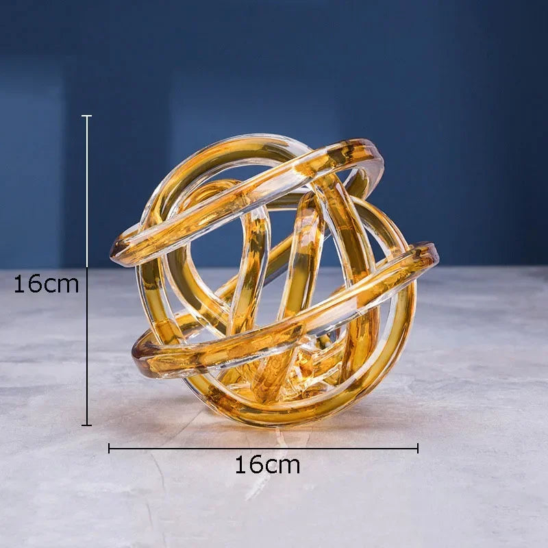 Twisted Coil Glass Chain Sculpture