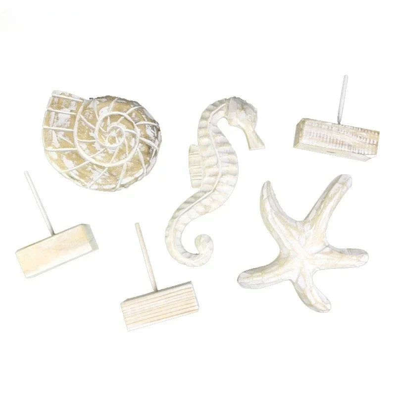 Mediterranean Style Wooden Marine Figurine Set
