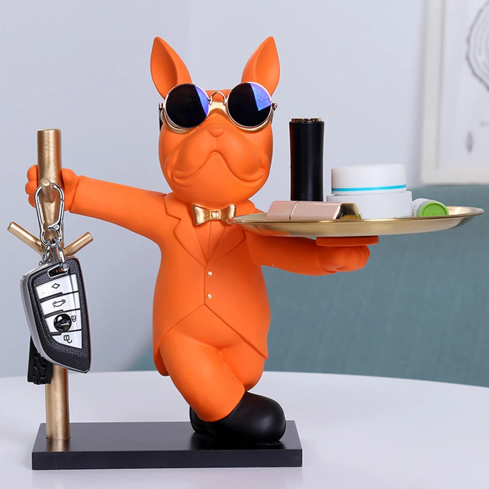 French Bulldog Butler Figurine