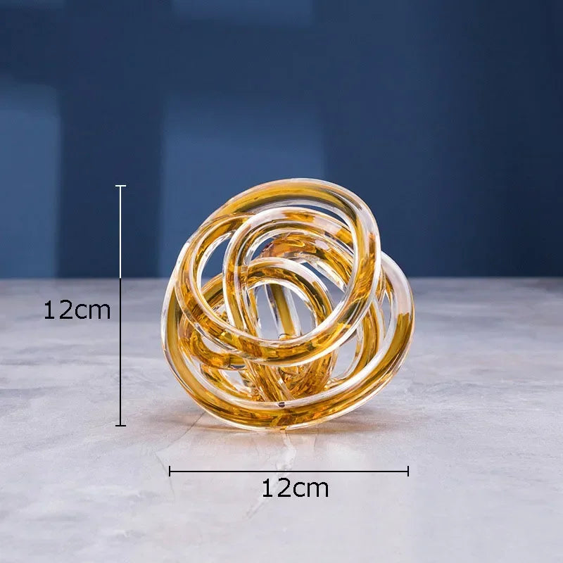 Twisted Coil Glass Chain Sculpture