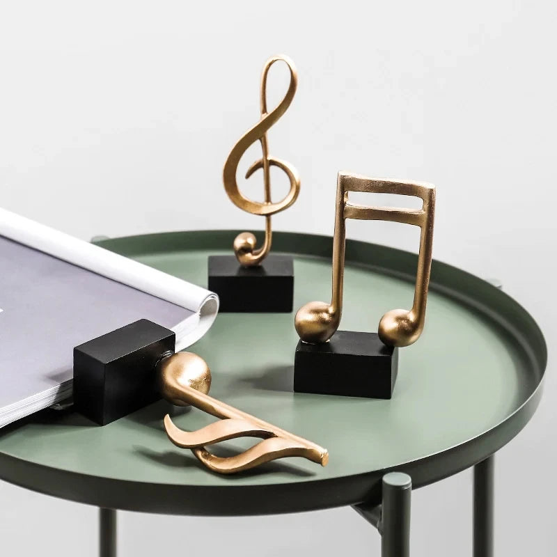 Golden Musical Note Figurine