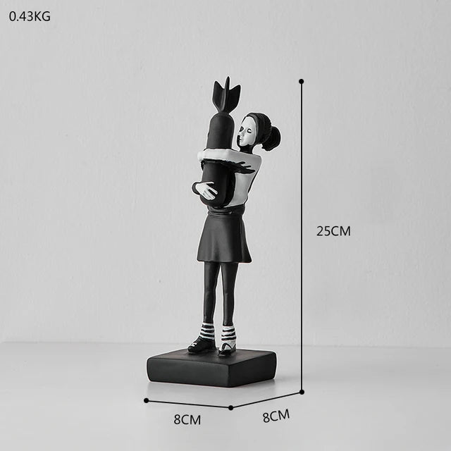 Banksy 'Hugger' Girl Resin Statue