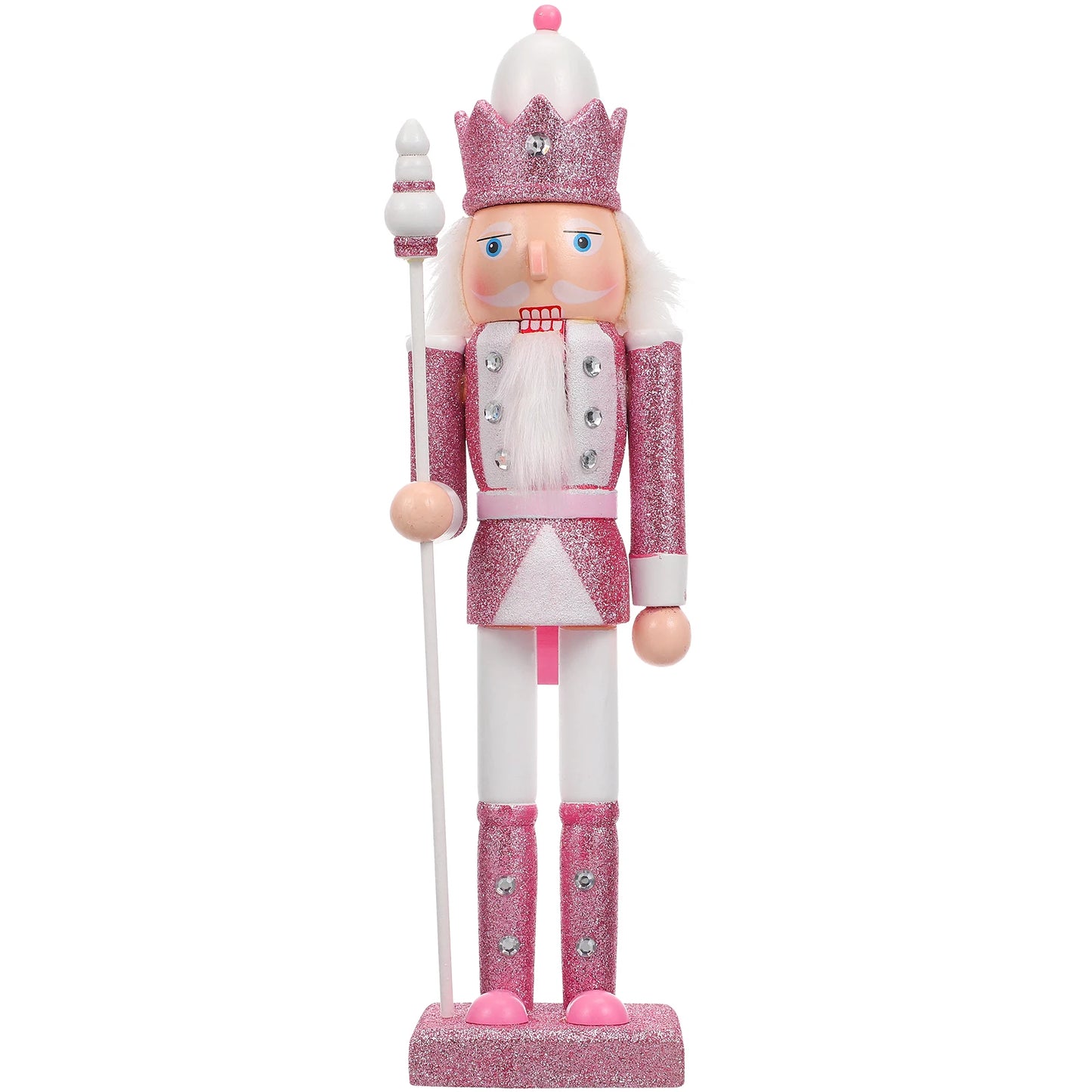 Chic Pink Nutcracker Christmas Figurine