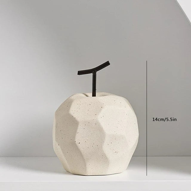 Modern Geometric Desktop Fruit Sculptures