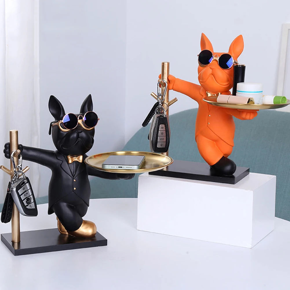 French Bulldog Butler Figurine