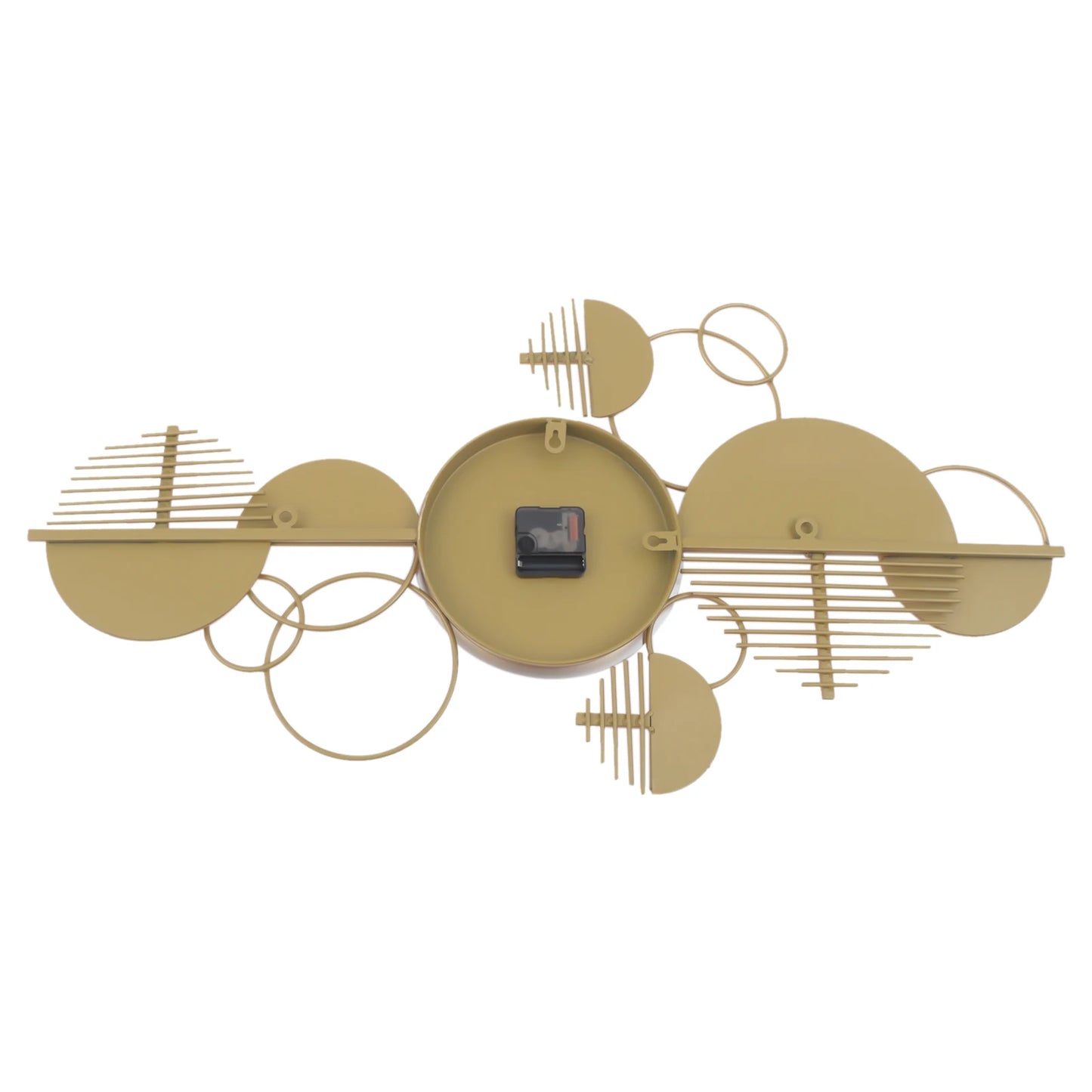 Dynamic Geometric Gold Metal Wall Clock