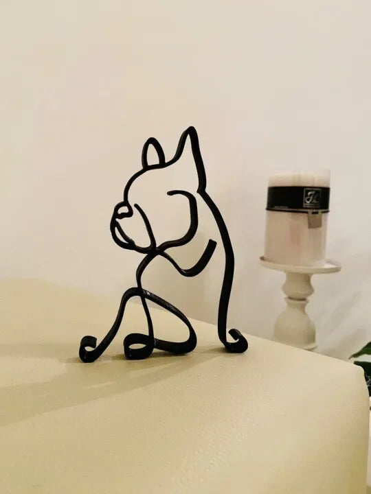 Wrought Iron Dog Figurine