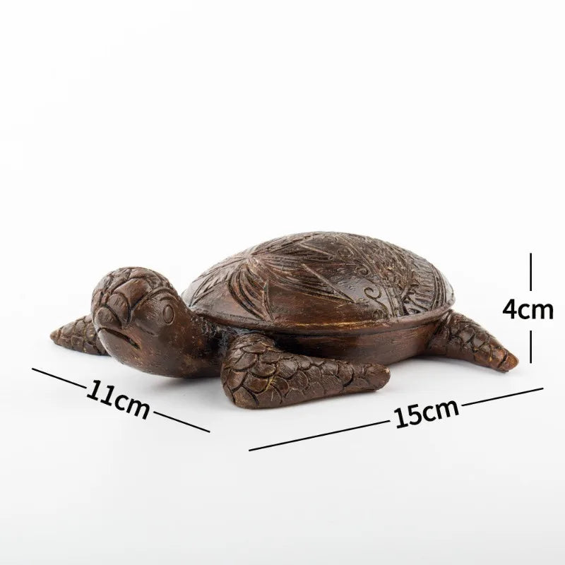 Hand-Carved Sea Turtle Figurine