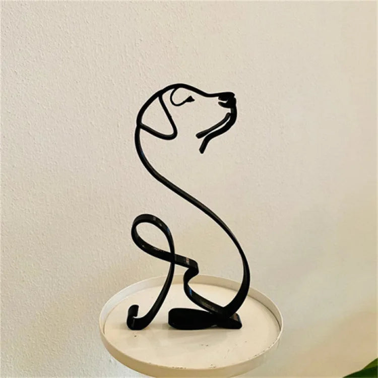 Wrought Iron Dog Figurine