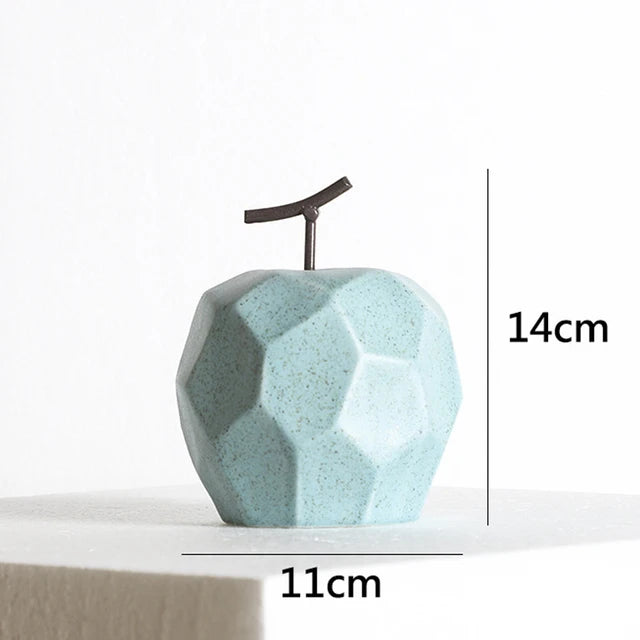 Modern Geometric Desktop Fruit Sculptures