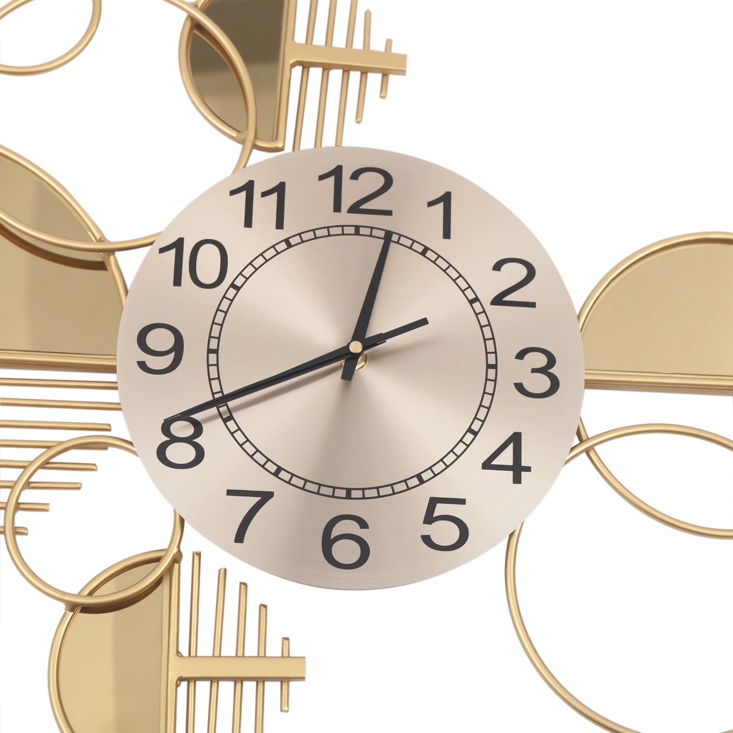 Dynamic Geometric Gold Metal Wall Clock