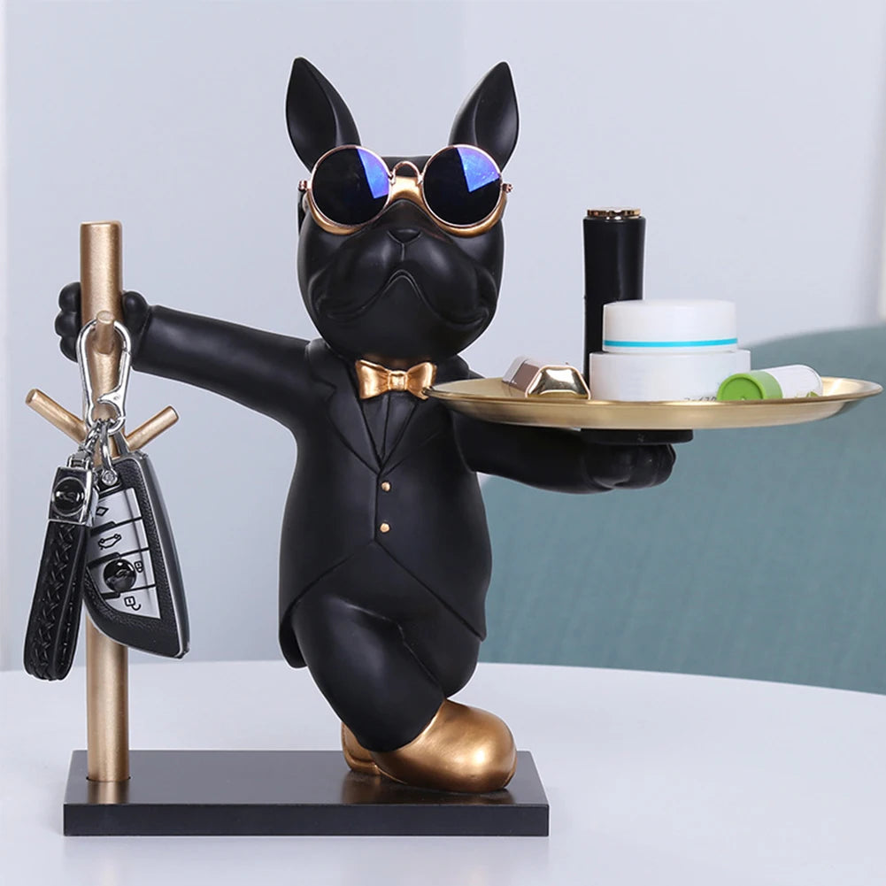 French Bulldog Butler Figurine