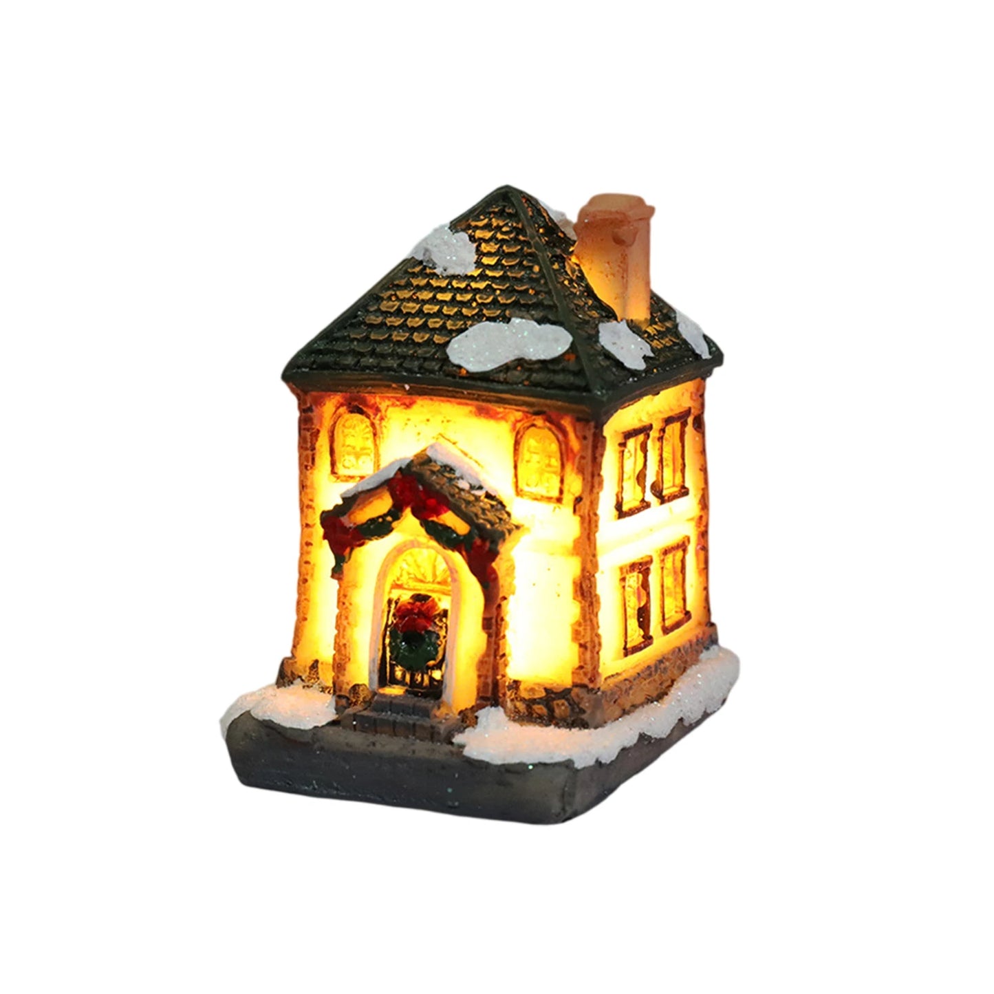 Miniature LED Christmas Village House