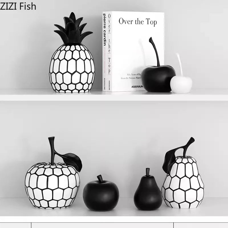 Striped Fruit Resin Sculpture