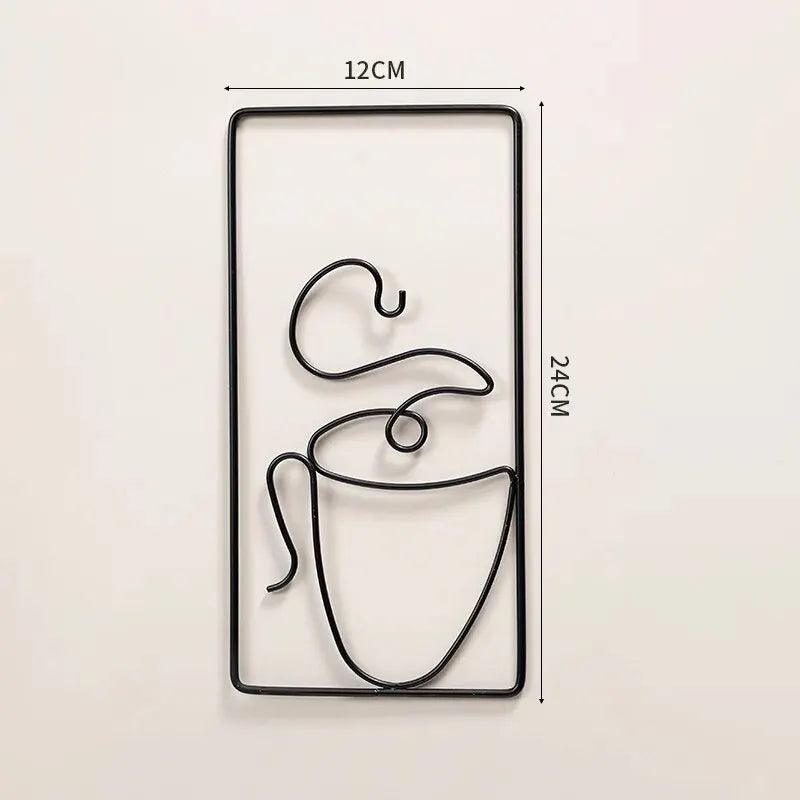 Minimalist Iron Coffee Wall Art