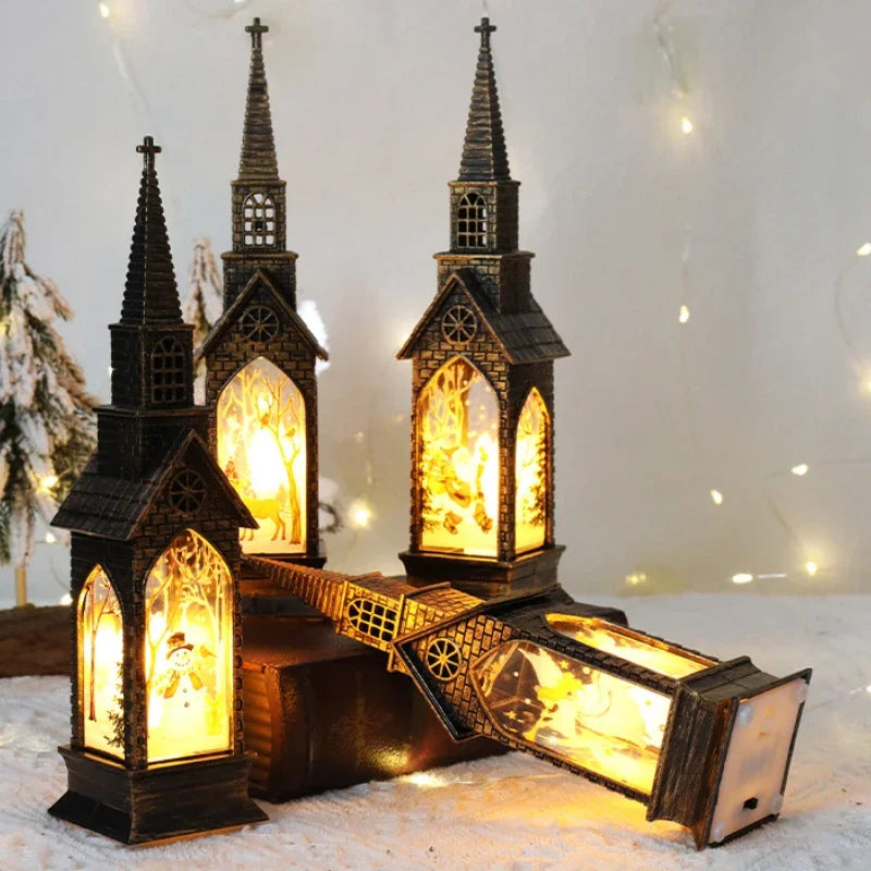 Elegant Light-Up Church Lantern Christmas Decoration