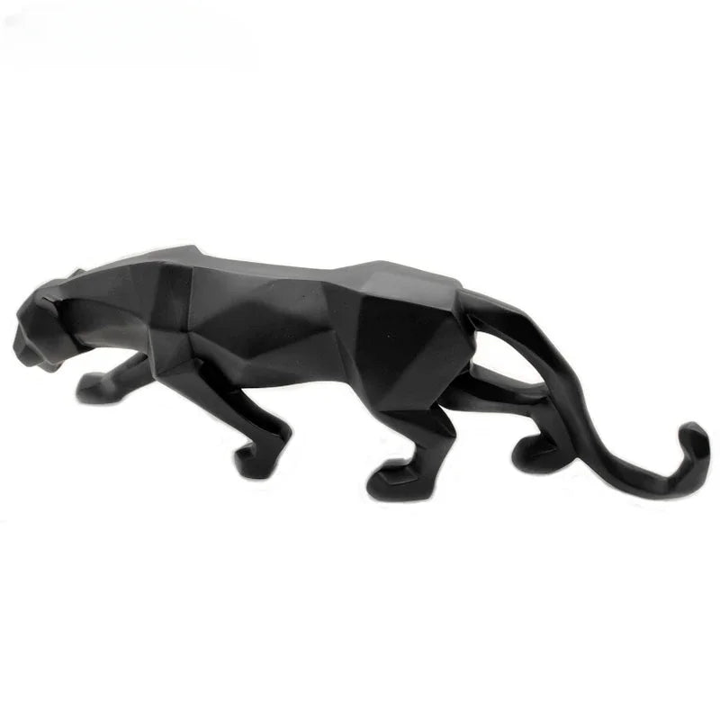 Geometric Resin Panther Statue