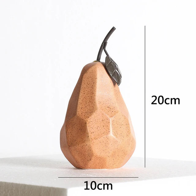 Modern Geometric Desktop Fruit Sculptures