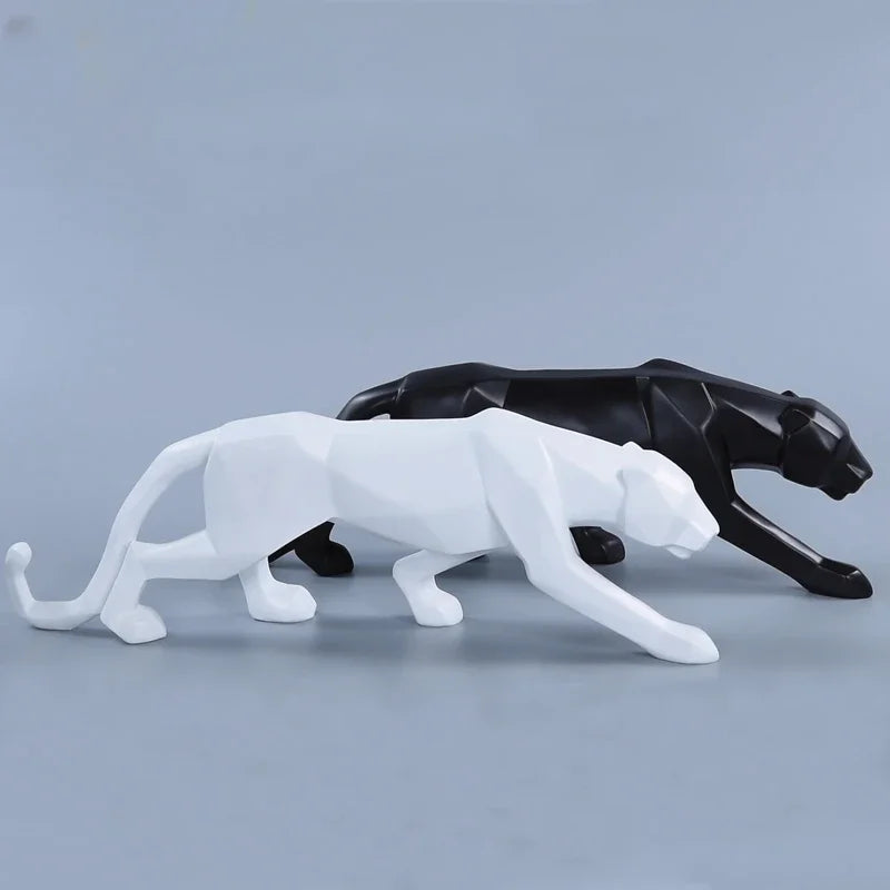 Geometric Resin Panther Statue