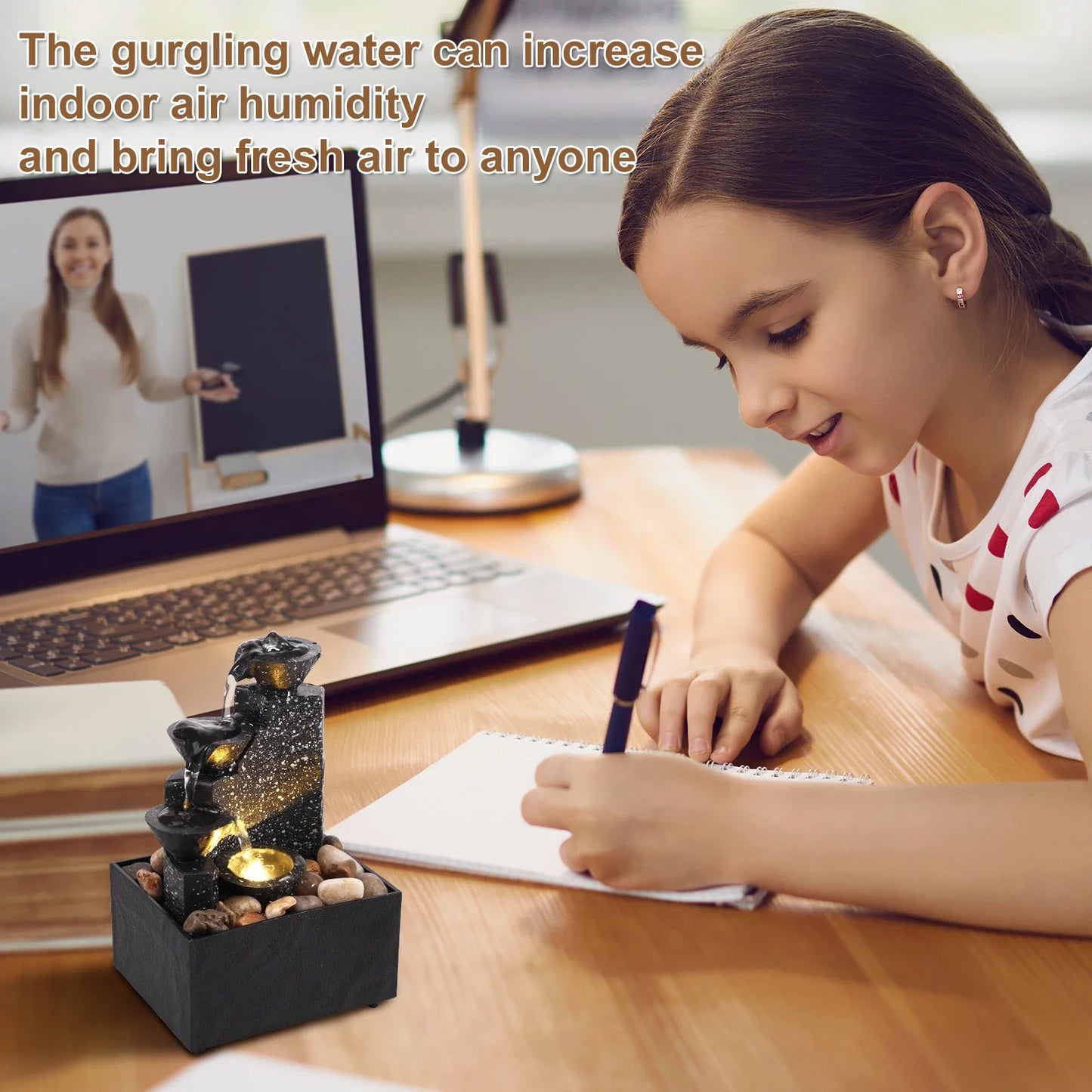 Calming Desktop Waterfall Fountain