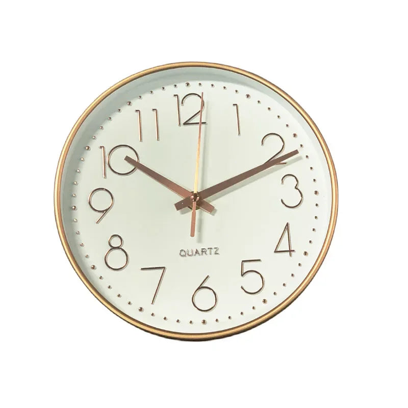 Elegant Beige Non-Ticking Wall Clock