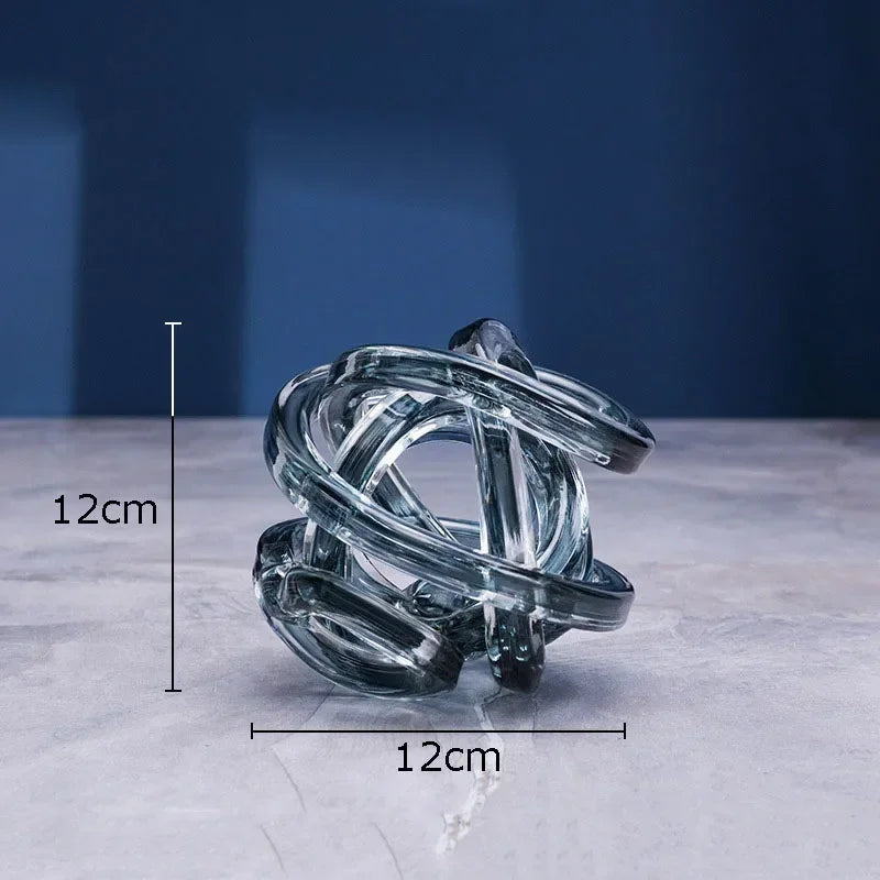 Twisted Coil Glass Chain Sculpture