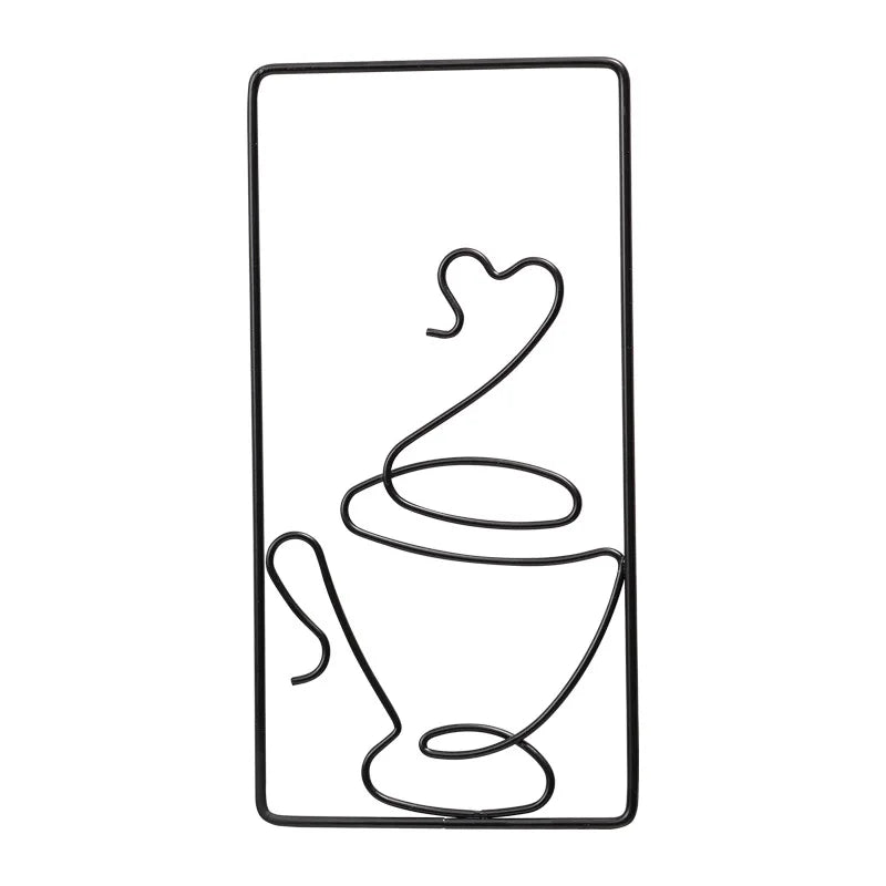 Minimalist Iron Coffee Wall Art