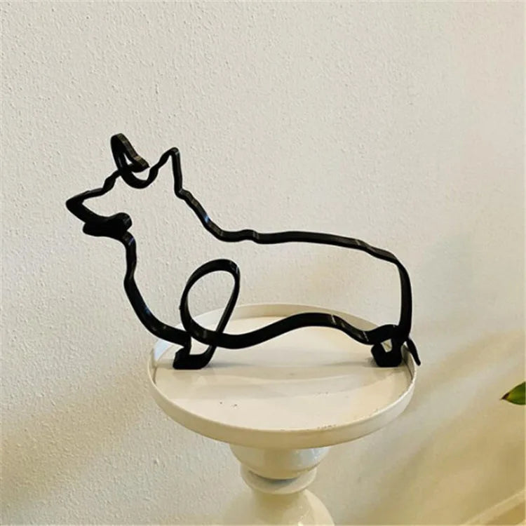 Wrought Iron Dog Figurine