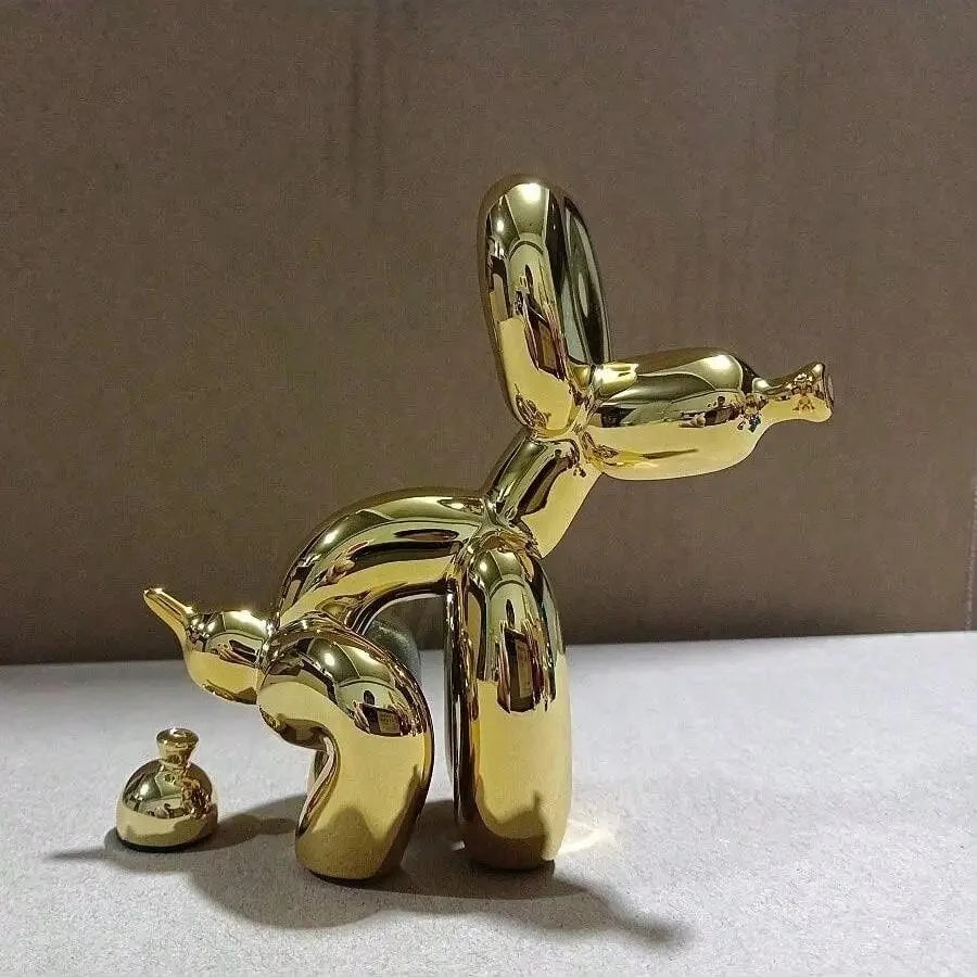 Squatting Balloon Dog Figurine