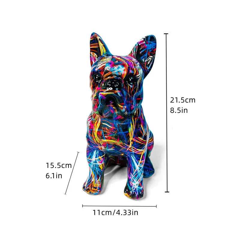 Vibrant Graffiti Dachshund Dog Figurine