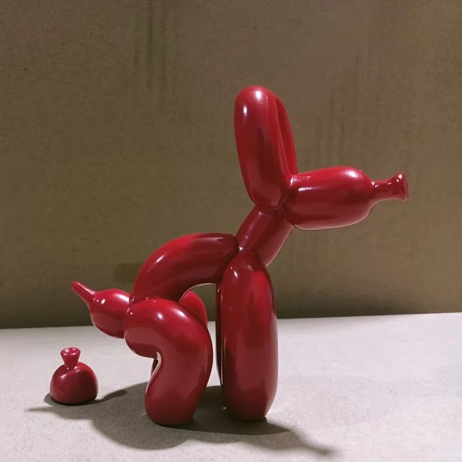 Squatting Balloon Dog Figurine