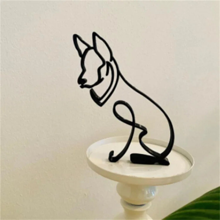 Wrought Iron Dog Figurine