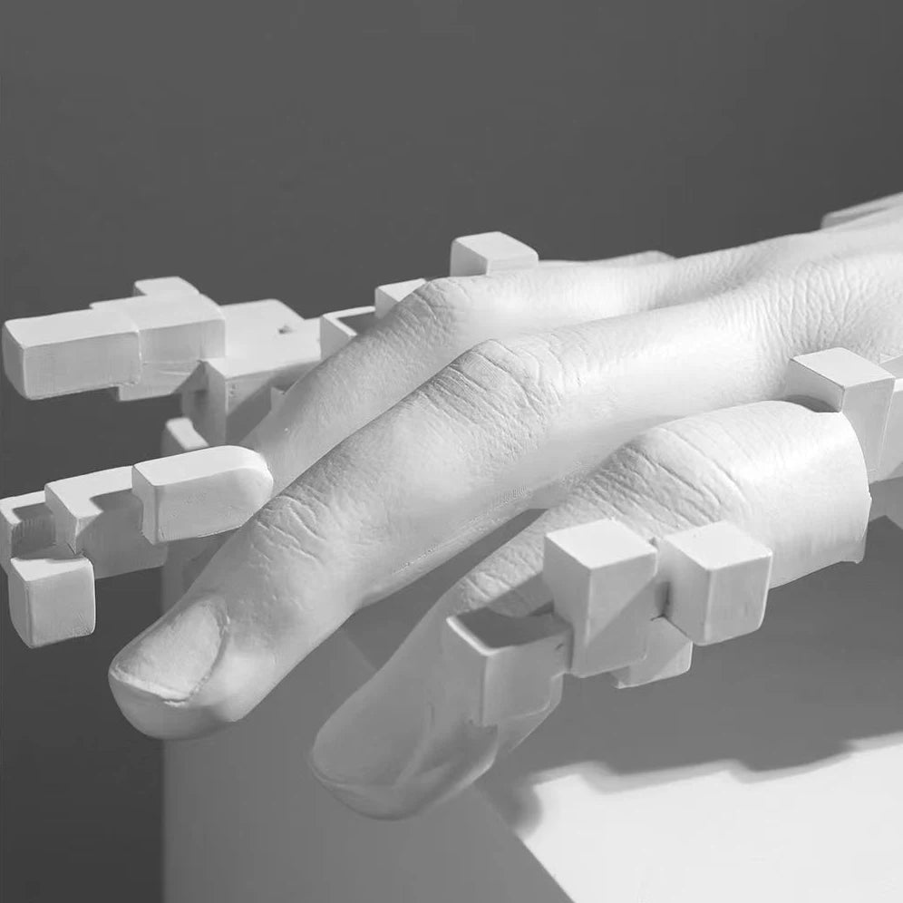 Modern Mosaic Hand Sculpture