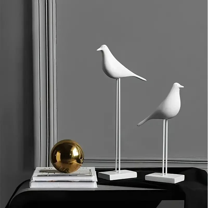 Sleek Minimalistic Bird Statues