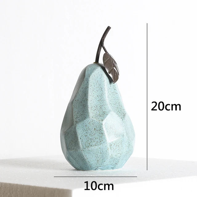 Modern Geometric Desktop Fruit Sculptures