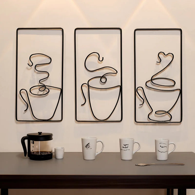 Minimalist Iron Coffee Wall Art