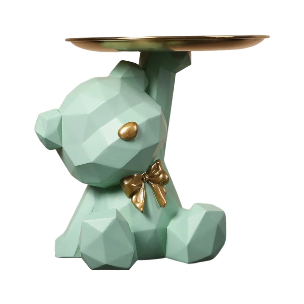 Geometric Bear Storage Figurine