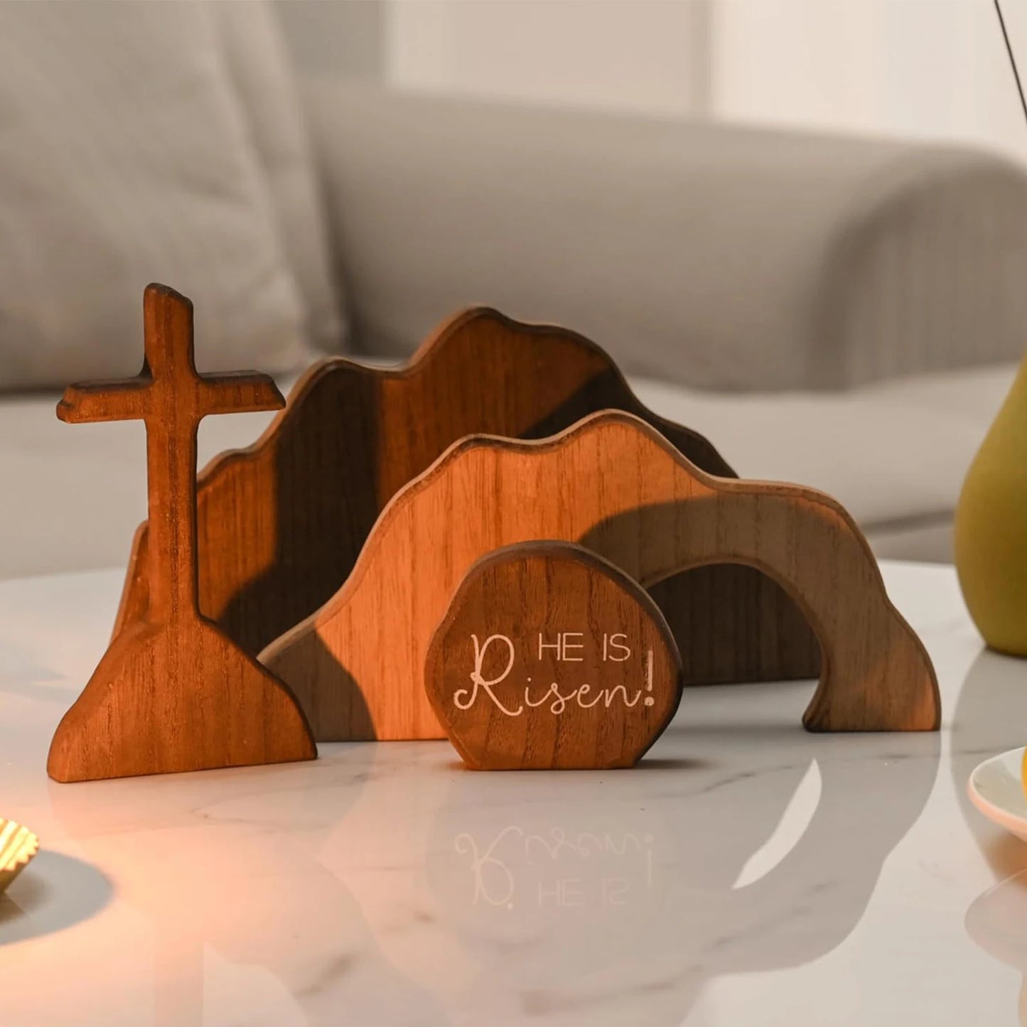 Wooden Christian Easter Resurrection Scene